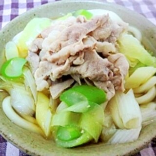 たっぷりネギと肉うどん★